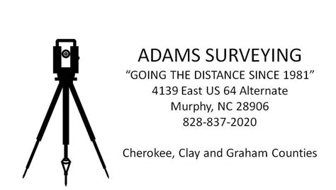 adams surveying murphy nc profile